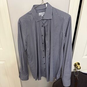 Men's Eton Gingham Checkered Shirt size 43